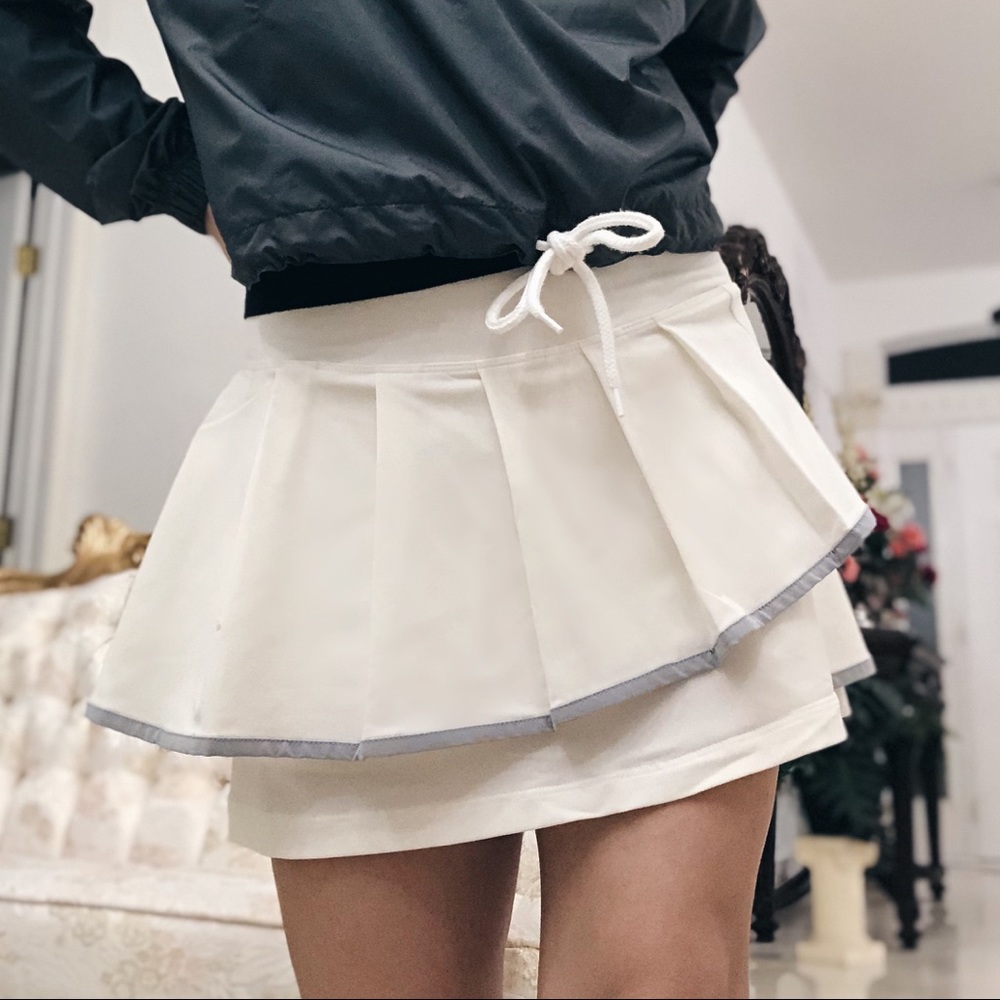 Nike White Ruffle Tennis Skort/Skirt Extra Small